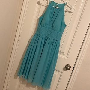 Teal halter dress